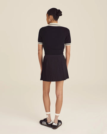 Malbon Golf Womens Mikayla Knit Polo - Black