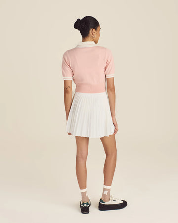 Malbon Golf Womens Mikayla Knit Polo - Dusty Rose