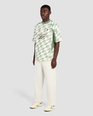 Reebok x Manors Mock Neck Polo - Legacy Green AOP