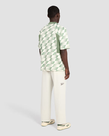 Reebok x Manors Mock Neck Polo - Legacy Green AOP