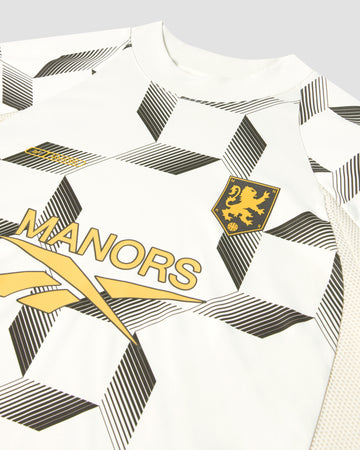 Reebok x Manors Mock Neck Polo - Pebble AOP