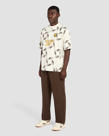 Reebok x Manors Mock Neck Polo - Pebble AOP