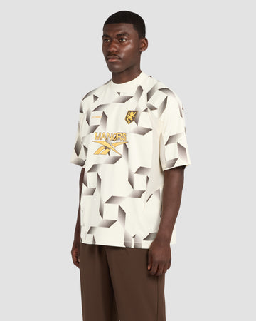 Reebok x Manors Mock Neck Polo - Pebble AOP
