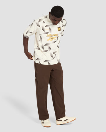 Reebok x Manors Mock Neck Polo - Pebble AOP
