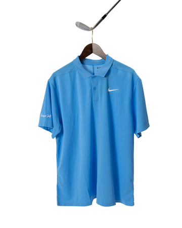 Nike Dri-FIT Victory Polo with Bisque Logo - University Blue