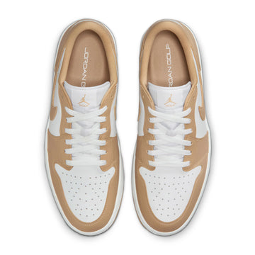 Air Jordan 1 Low G Golf Shoes - White/Linen/White