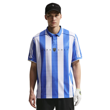 Nike Fairway Fresh Men's Dri-FIT Loose Short-Sleeve Golf Polo - Pacific Blue/White