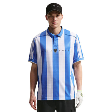 Nike Fairway Fresh Men's Dri-FIT Loose Short-Sleeve Golf Polo - Pacific Blue/White