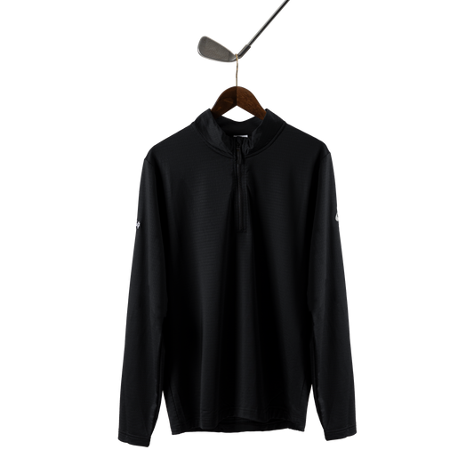 Nike with Bisque Victory Men's Dri-FIT 1/2-Zip Golf Top - Black