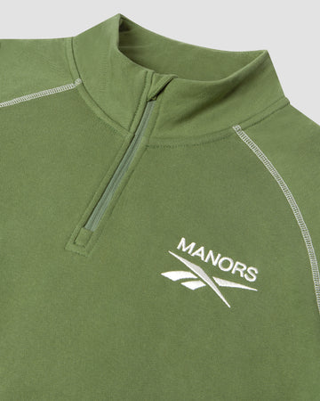 Reebok x Manors Organic 1/4 Zip Pullover - Green
