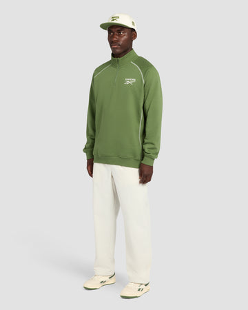 Reebok x Manors Organic 1/4 Zip Pullover - Green