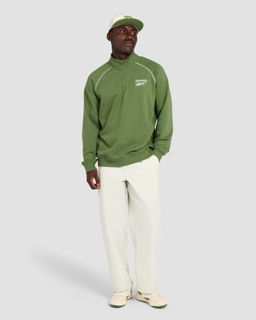 Reebok x Manors Organic 1/4 Zip Pullover - Green