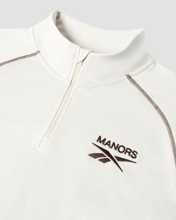 Reebok x Manors Organic 1/4 Zip Pullover - Pebble