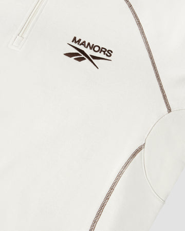 Reebok x Manors Organic 1/4 Zip Pullover - Pebble
