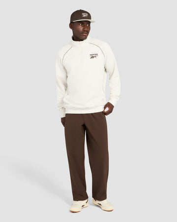 Reebok x Manors Organic 1/4 Zip Pullover - Pebble