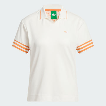 adidas Originals Golf 3-Stripes Polo Shirt - White/Orange