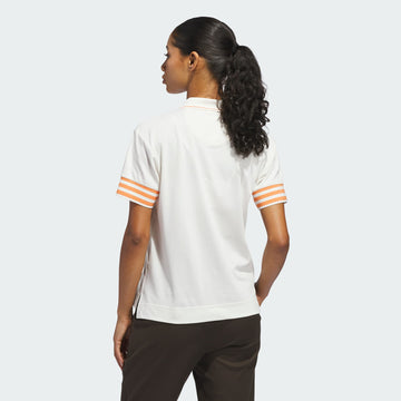 adidas Originals Golf 3-Stripes Polo Shirt - White/Orange