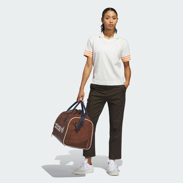 adidas Originals Golf 3-Stripes Polo Shirt - White/Orange