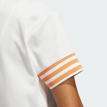adidas Originals Golf 3-Stripes Polo Shirt - White/Orange