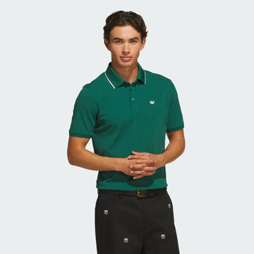 adidas Twistknit Trefoil Polo - Collegiate Green
