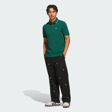 adidas Twistknit Trefoil Polo - Collegiate Green