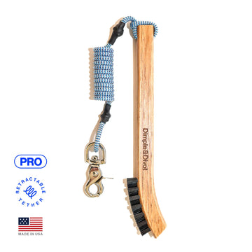 Dimple & Divot Hickory Golf Brush Pro  - Blue