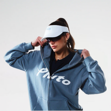 Pluto Full-Zip Sweatshirt - Aqua Grey