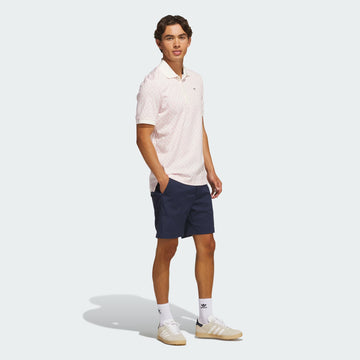 adidas Originals All Over Trefoil Polo with Stripe - St Tropic Bloom/Chalk White