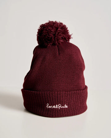 Local Rule Pom Pom Beanie - Burgundy
