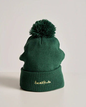 Local Rule Pom Pom Beanie - Dark Green