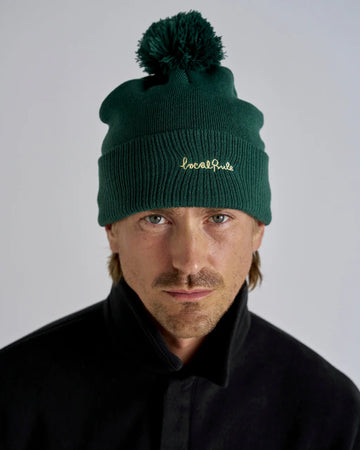 Local Rule Pom Pom Beanie - Dark Green