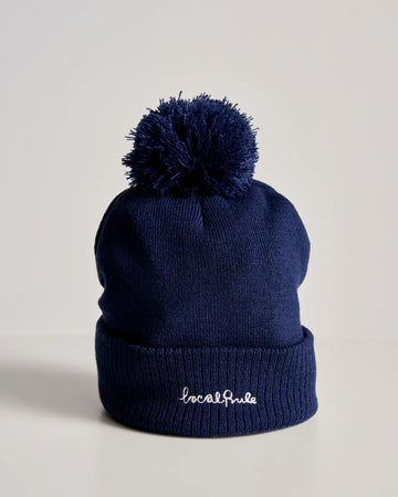 Local Rule Pom Pom Beanie - Navy