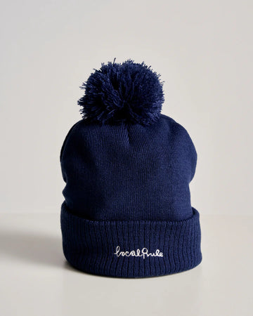Local Rule Pom Pom Beanie - Navy