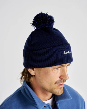 Local Rule Pom Pom Beanie - Navy