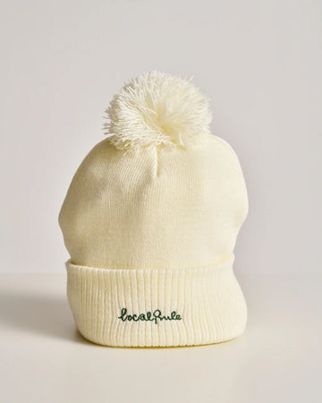Local Rule Pom Pom Beanie - Offwhite