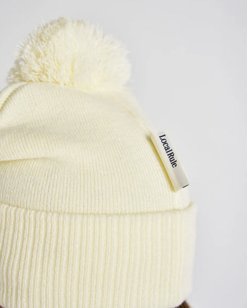 Local Rule Pom Pom Beanie - Offwhite