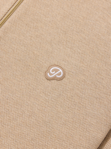 Public Drip The Herringbone Half Zip - Cream