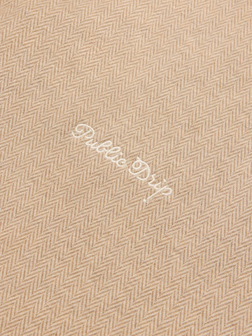 Public Drip The Herringbone Half Zip - Cream