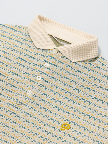 Public Drip Athlete Drip Stripe Polo - Creme