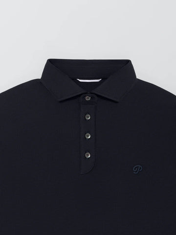 Public Drip Triborough Waffle Knit Polo - Navy