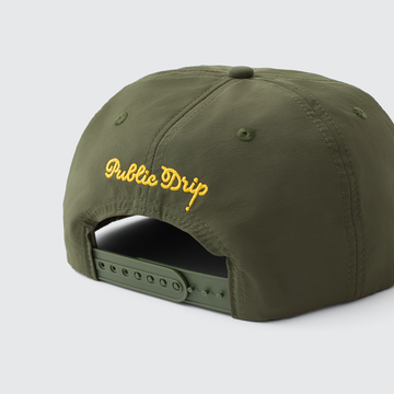 Public Drip "P" Script Nylon Snapback - Pine Grove