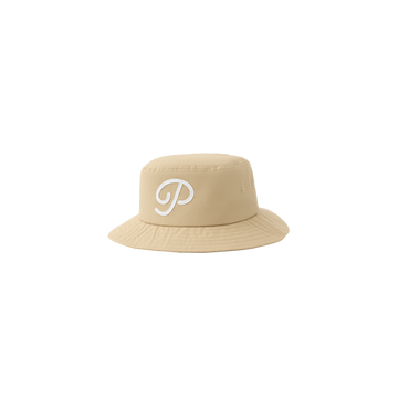 Public Drip "P" Script Nylon Bucket Hat - Sand