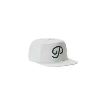Public Drip "P" Script Nylon Snapback - White