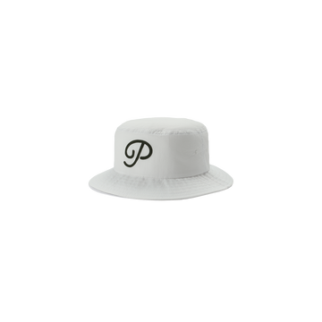 Public Drip "P" Script Nylon Bucket Hat - White