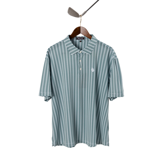 Quiet Golf Monogram Waves Polo - Forest