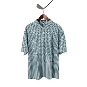 Quiet Golf Monogram Waves Polo - Forest