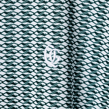 Quiet Golf Monogram Waves Polo - Forest