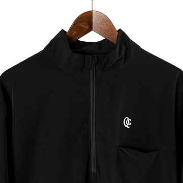 Quiet Golf Monogram Shell Pullover - Black