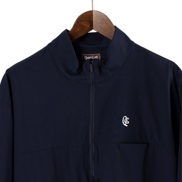 Quiet Golf Monogram Shell Pullover - Navy