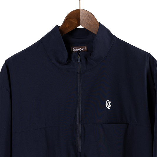 Quiet Golf Monogram Shell Pullover - Navy